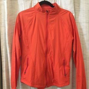 Red/orange athleta running jacket/windbreaker size small